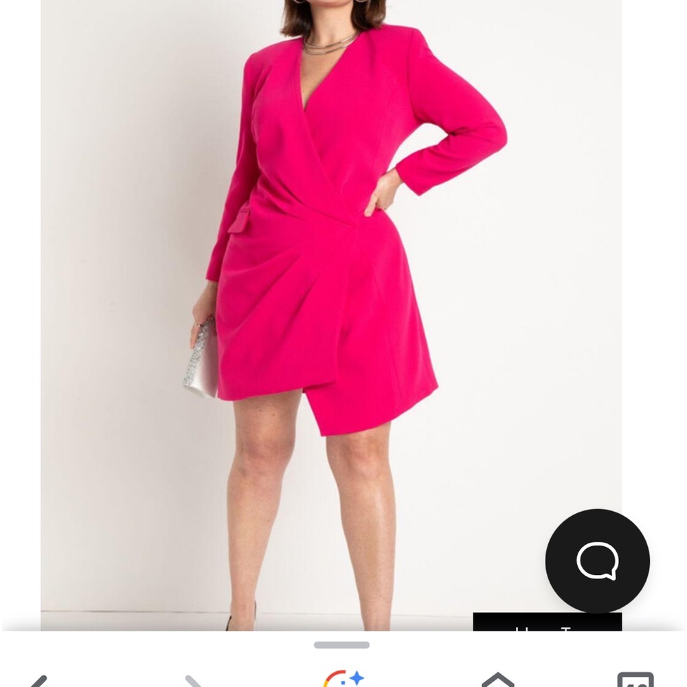Eloquii Hot Pink Mini Dress